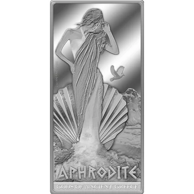 2014 2oz Silver Gods Of Olympus Aphrodite Silver Coin in Display