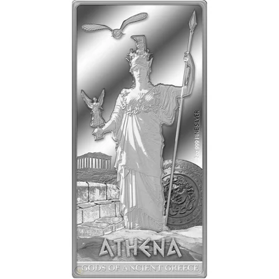 2014 2oz Silver Gods Of Olympus Athena Silver Coin in Display