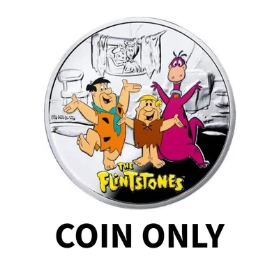 [NO PACKAGING] 2014 $1 Silver The Flinstones Coloured Proof Coin