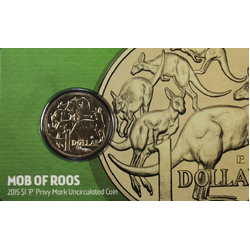 2015 $1 ANDA Perth - Mob of Roos 'P' Privy Mark