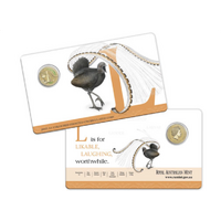 2015 $1 "L" Alphabet Frosted Uncirculated Carded Coin