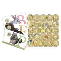 2015 $1 Alphabet Frosted Uncirculated Carded Coins - Individual