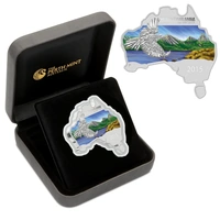 2015 1oz Wedge-Tailed Eagle - Australian Map Shaped Silver Coin