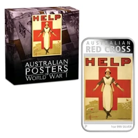 2015 1oz Australian Posters of WWI - Red Cross Silver Proof Coin
