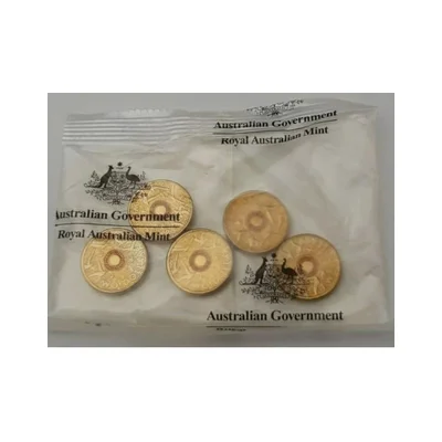 2015 $2 Flanders Fields (Orange) - Coloured Uncirculated Coins in RAM bag of 5 coins