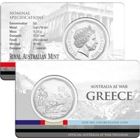 2015 50c Australia At War - Greece