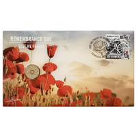 2015 $2 Remembrance Day Orange Coin PNC