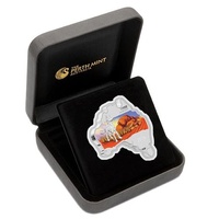 2016 1oz Dingo - Australian Map Shaped Silver Coin