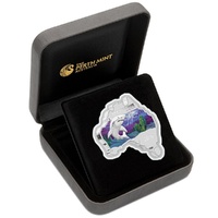 2016 1oz Great White Shark - Australian Map Shaped Silver Coin