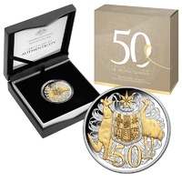2016 50c Anniversary of Decimal Currency - Gold Plated Proof