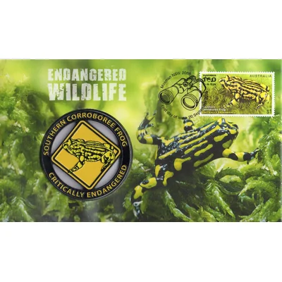 2016 Endangered Wildlife - Southern Corroboree Frog Medallion PMC