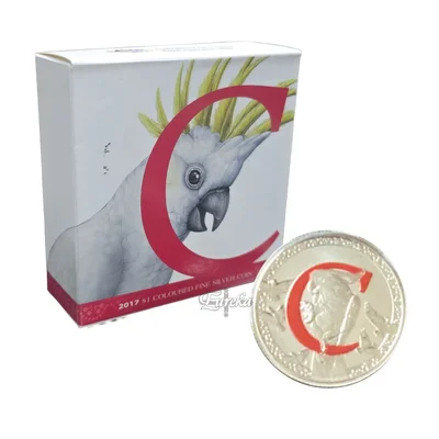 2017 $1 Silver Proof C - Cockatoo Alphabet Series Boxed Coin