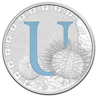 2017 $1 Silver Proof U - Alphabet Series