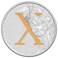 2017 $1 Silver Proof X - Alphabet Series