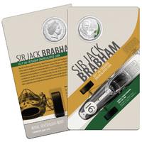 2017 - Sir Jack Brabham Coloured Coin Fifty Cents