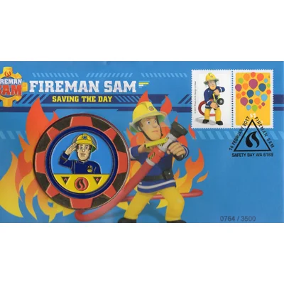 2017 Saving the Day Fireman Sam Medallion PMC
