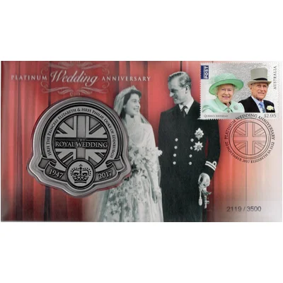 2017 Platinum Wedding Anniversary Medallion PMC