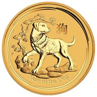 2018 Year of the Dog 1oz Pure Gold