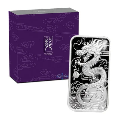 2018 1oz Rectangular Lunar Dragon Silver Proof Coin
