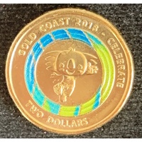 2018 - $2 Commonwealth Games, Borobi, Blue Coloured Coin