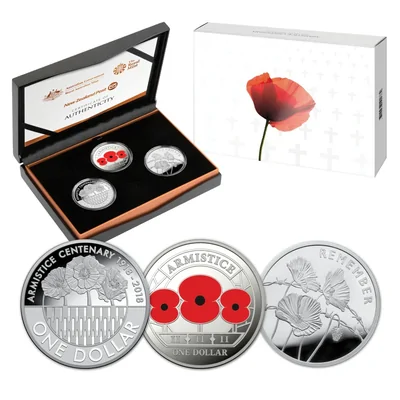 2018 Armistice Centenary 3 Coin Silver Proof Set