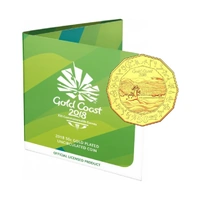 2018 50c Gold Coast Commonwealth Games -  Gold Plated Coin