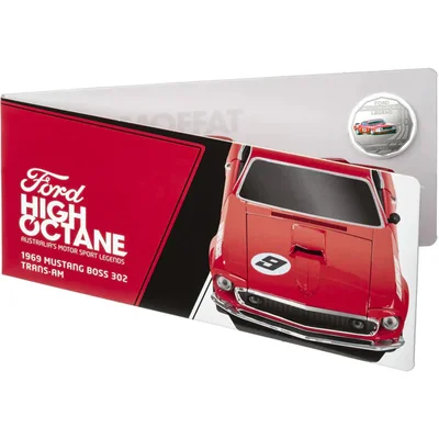2018 50c High Octane - 1969 Ford Mustang Boss 302 Trans-Am in Folded Presentation Card