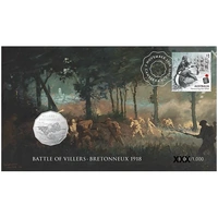 2018 50c The Battle of Villers-Bretonneux PNC
