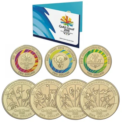 2018 $2 / $1 Gold Coast -  XXI Commonwealth Games 7-Coin Collection