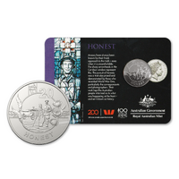2018 20c Anzac Spirit - Honest Carded Coin