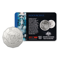 2018 50c Anzac Spirit - Resourceful Carded Coin