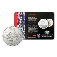 2018 50c Anzac Spirit - United Carded Coin