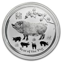 2019 1oz Year of the Pig Silver Proof