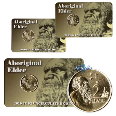1988 - 2022 $2 UNC Elder in Carded Coin