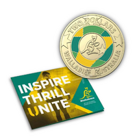 2019 $2 Wallabies Coloured Carded Coin