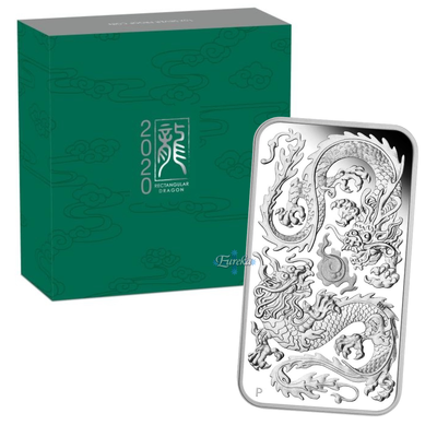 2020 1oz Rectangular Lunar Dragon Silver Proof Coin