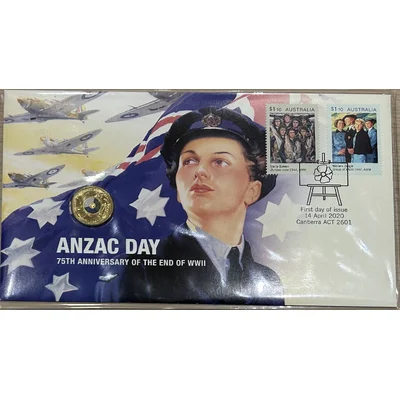 2020 $2 Anzac Day - 75th Anniversary of the End of WWII PNC