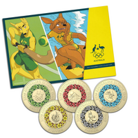 2020 $2 Olympic Team Coloured Coin Collection