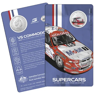 2020 50c 60 Years of Supercars - 1998 Holden VS Commodore - Craig Lowndes Presentation Card