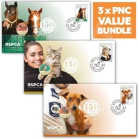 2021 $1 RSPCA - Horse, Cat & Dog | 3x PNC Value Bundle