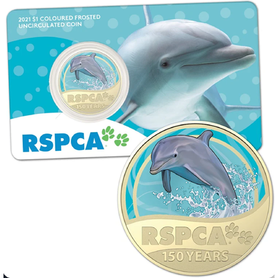 2021 $1 150th Anniversary of the RSPCA - Dolphin Pocket Collector Card