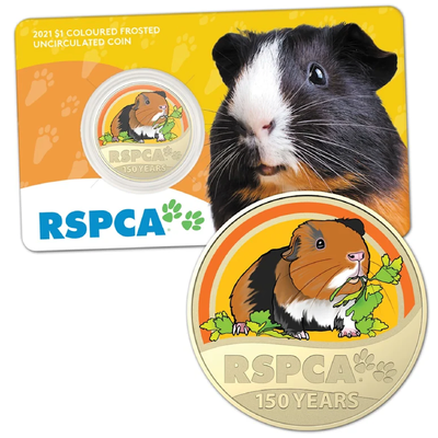 2021 $1 150th Anniversary of the RSPCA - Guinea Pig Pocket Collector Card