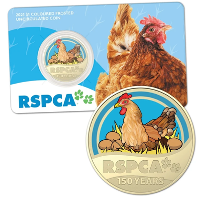 2021 $1 150th Anniversary of the RSPCA - Layer Hen Pocket Collector Card