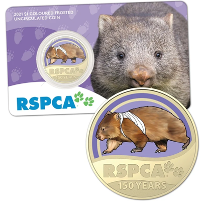 2021 $1 150th Anniversary of the RSPCA - WOMBAT Pocket Collector Card