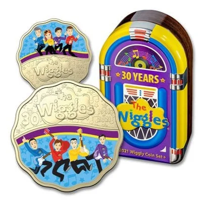 2021 30 Years of the Wiggles Jukebox 2-coin set