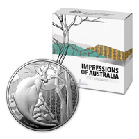 2022 1oz Impressions of Australia Kangaroo Silver Proof Coin