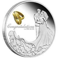 Congratulations On Your Wedding | 2022 1oz Silver Wedding Proof Coin
