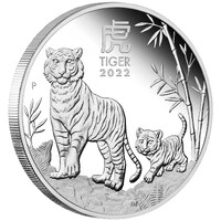 2022 1oz Lunar Series III - Year of the Tiger High Relief Silver Proof