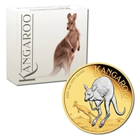 2022 2oz Kangaroo Reverse Gilded Silver Coin