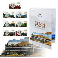 2022 50c Australian Steam Trains - Complete Set with Folder
